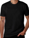 Take Courage Joshua 1:9 T-Shirt Black Christian Faith Tee