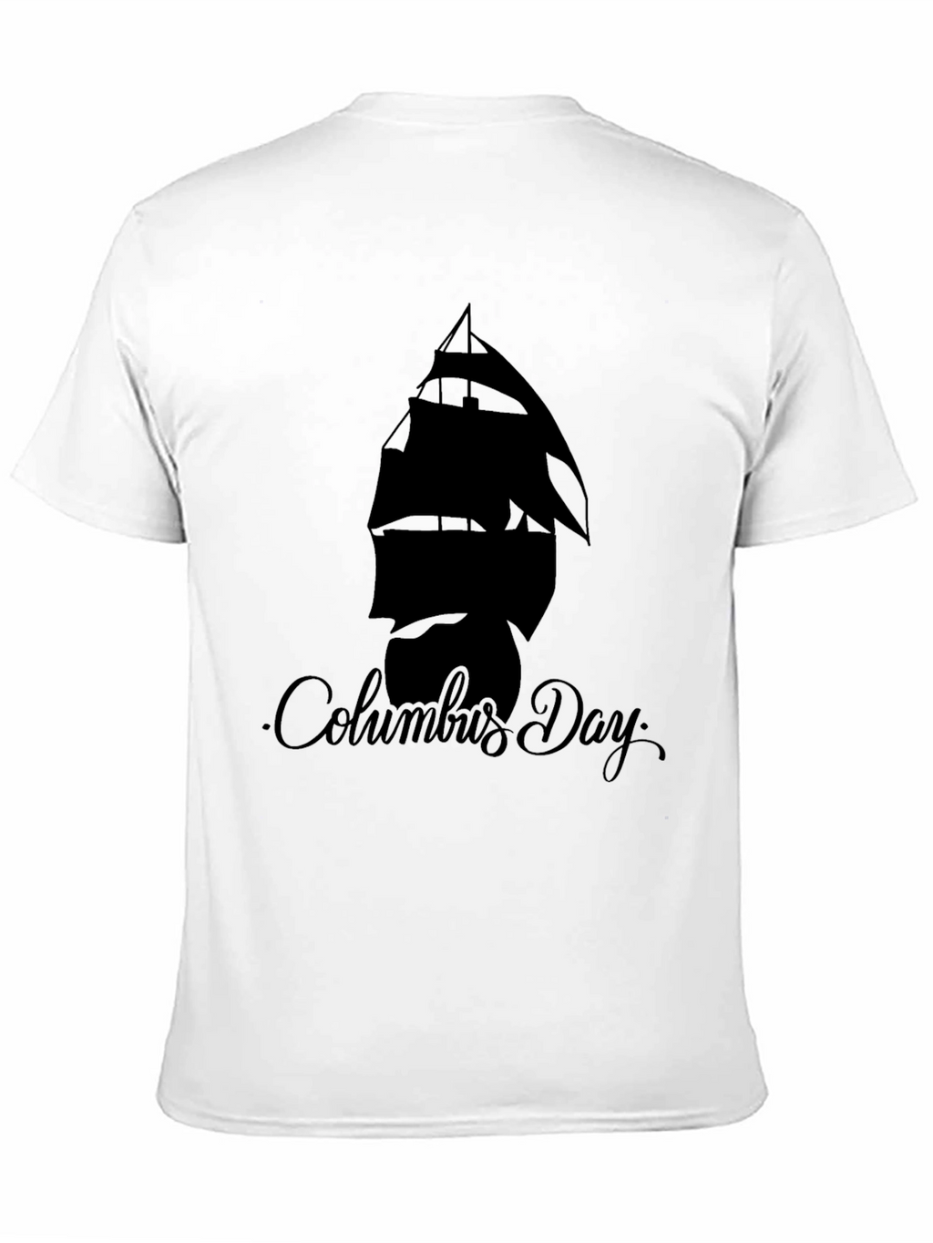Columbus Day Graphic T-Shirt - Black