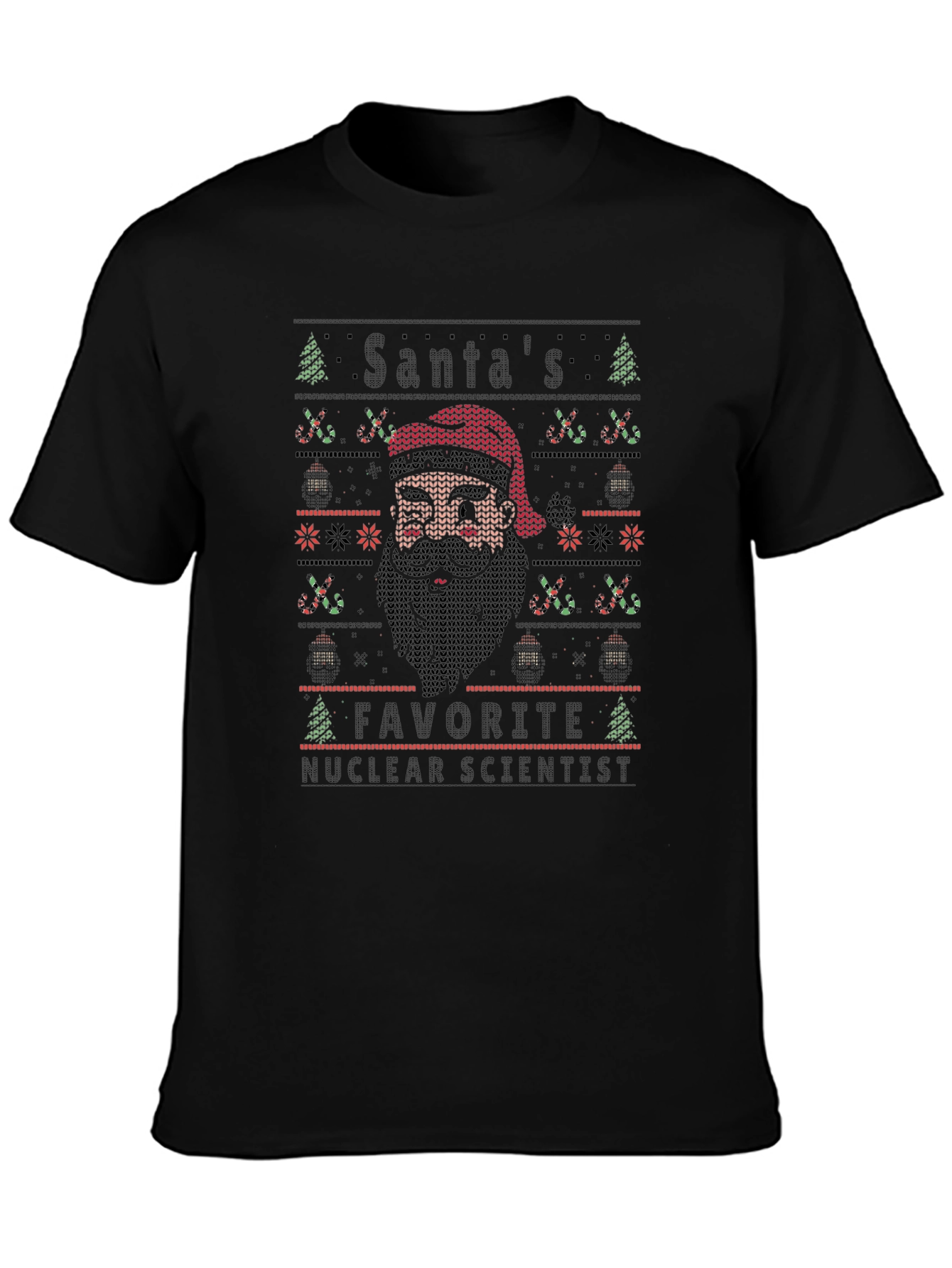 Santas Favorite Nuclear Scientist Ugly Christmas T-Shirt