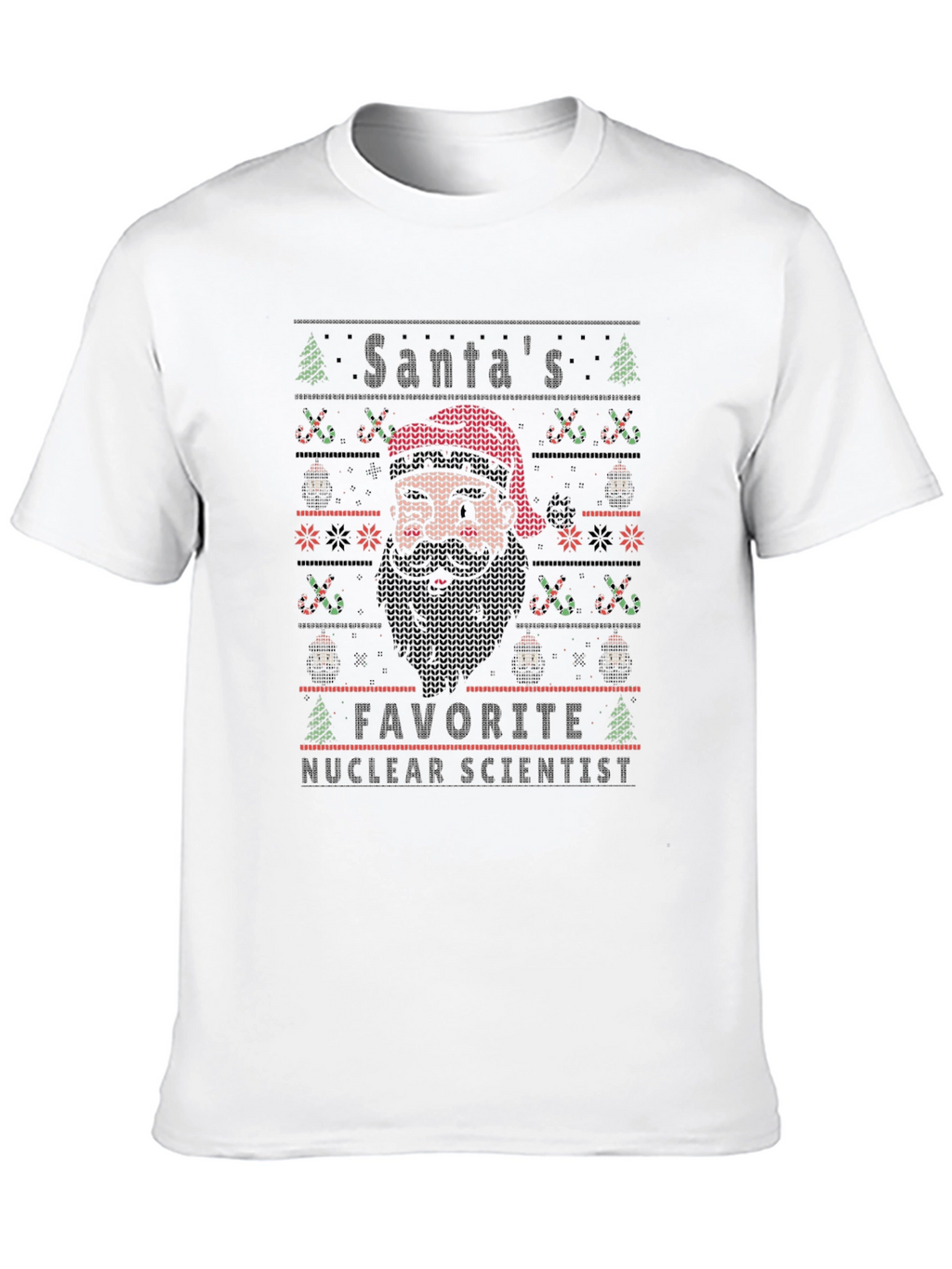 Santas Favorite Nuclear Scientist Ugly Christmas T-Shirt