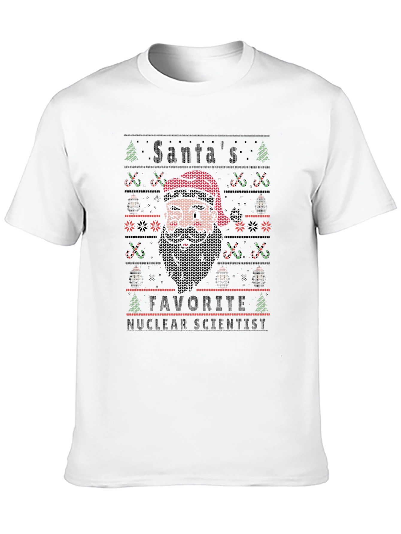 Santas Favorite Nuclear Scientist Ugly Christmas T-Shirt
