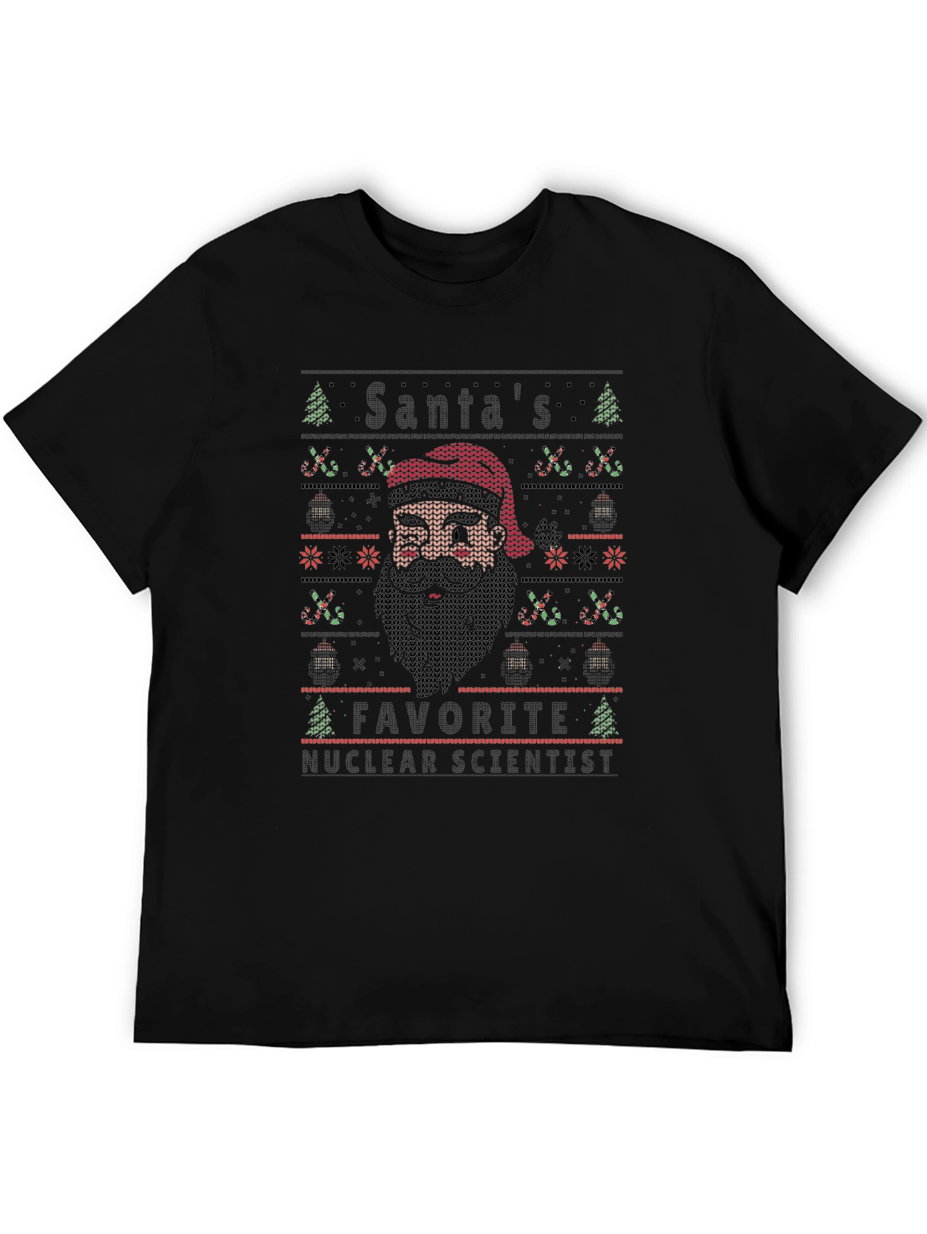 Santas Favorite Nuclear Scientist Ugly Christmas T-Shirt