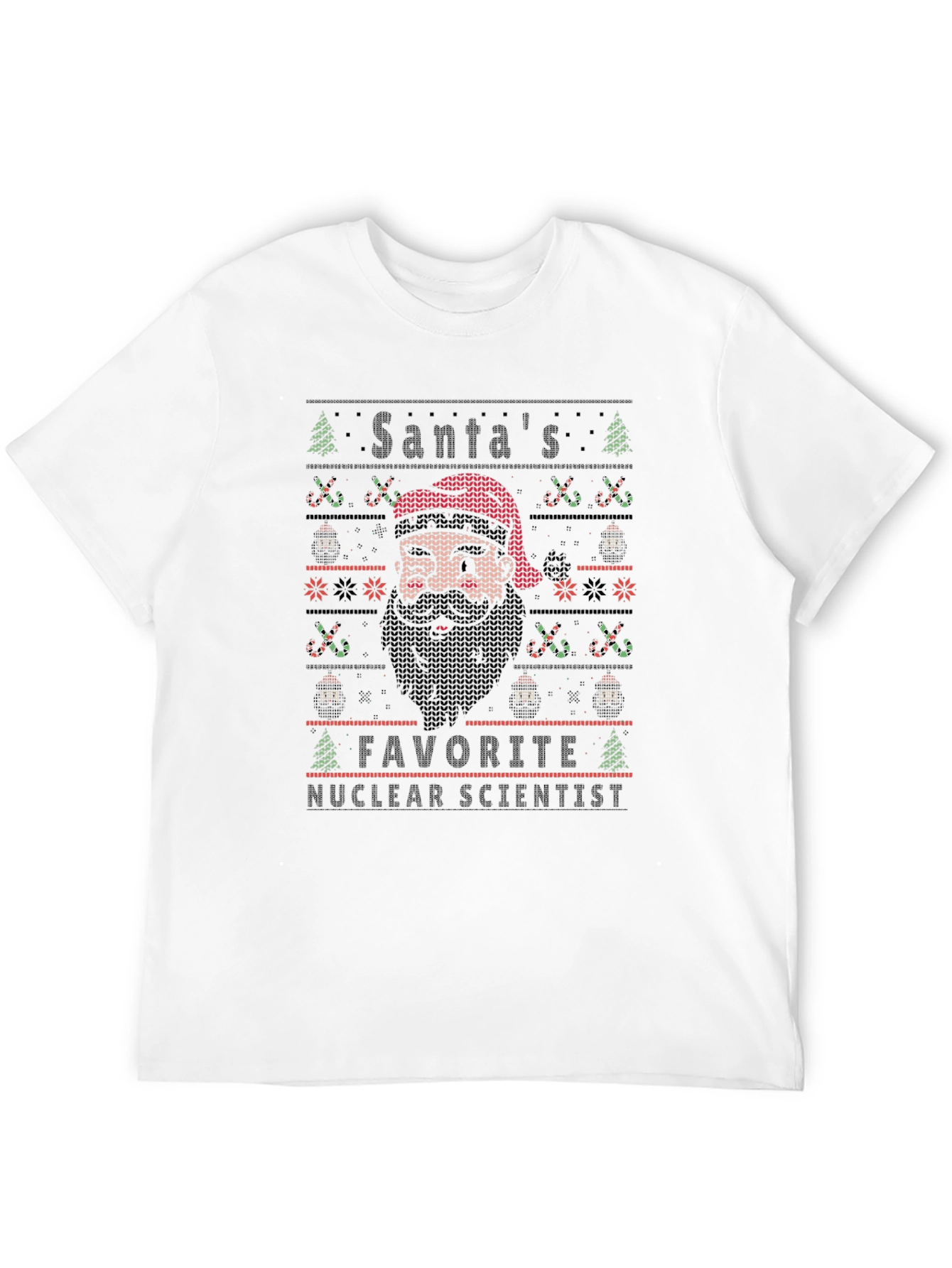 Santas Favorite Nuclear Scientist Ugly Christmas T-Shirt