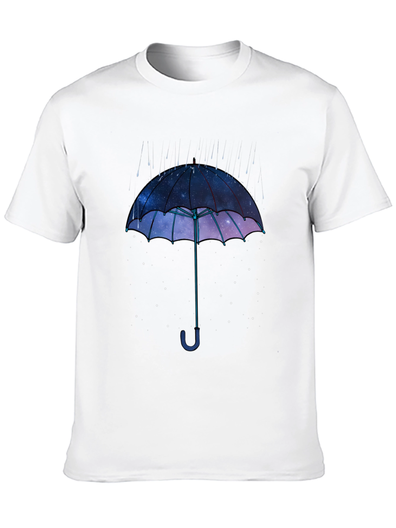 Galaxy Umbrella Black T-Shirt