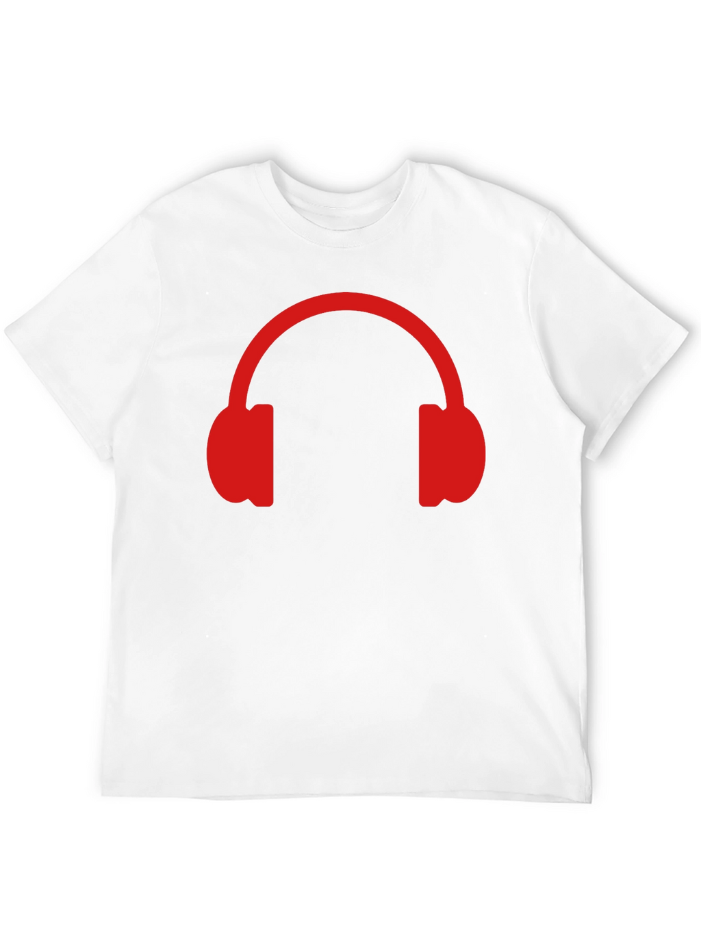 Red Headphone Graphic T-Shirt - Music Lover Tee