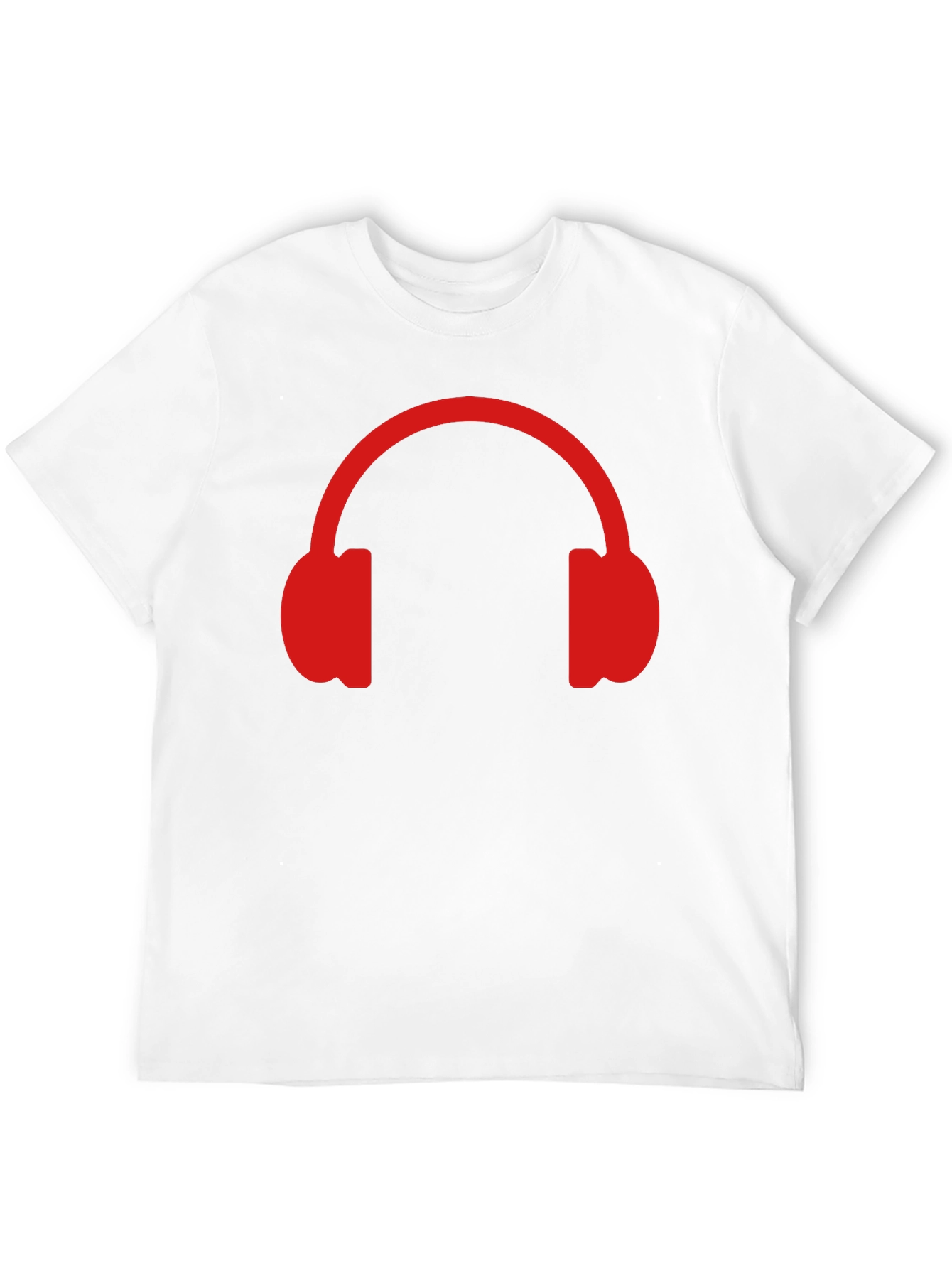 Red Headphone Graphic T-Shirt - Music Lover Tee