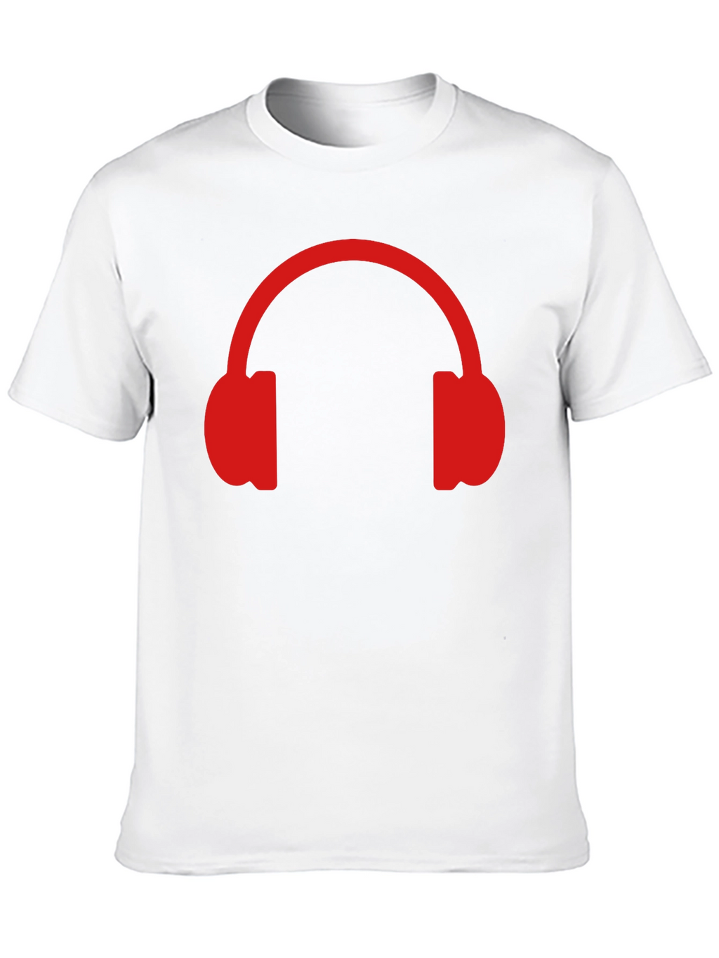 Red Headphone Graphic T-Shirt - Music Lover Tee