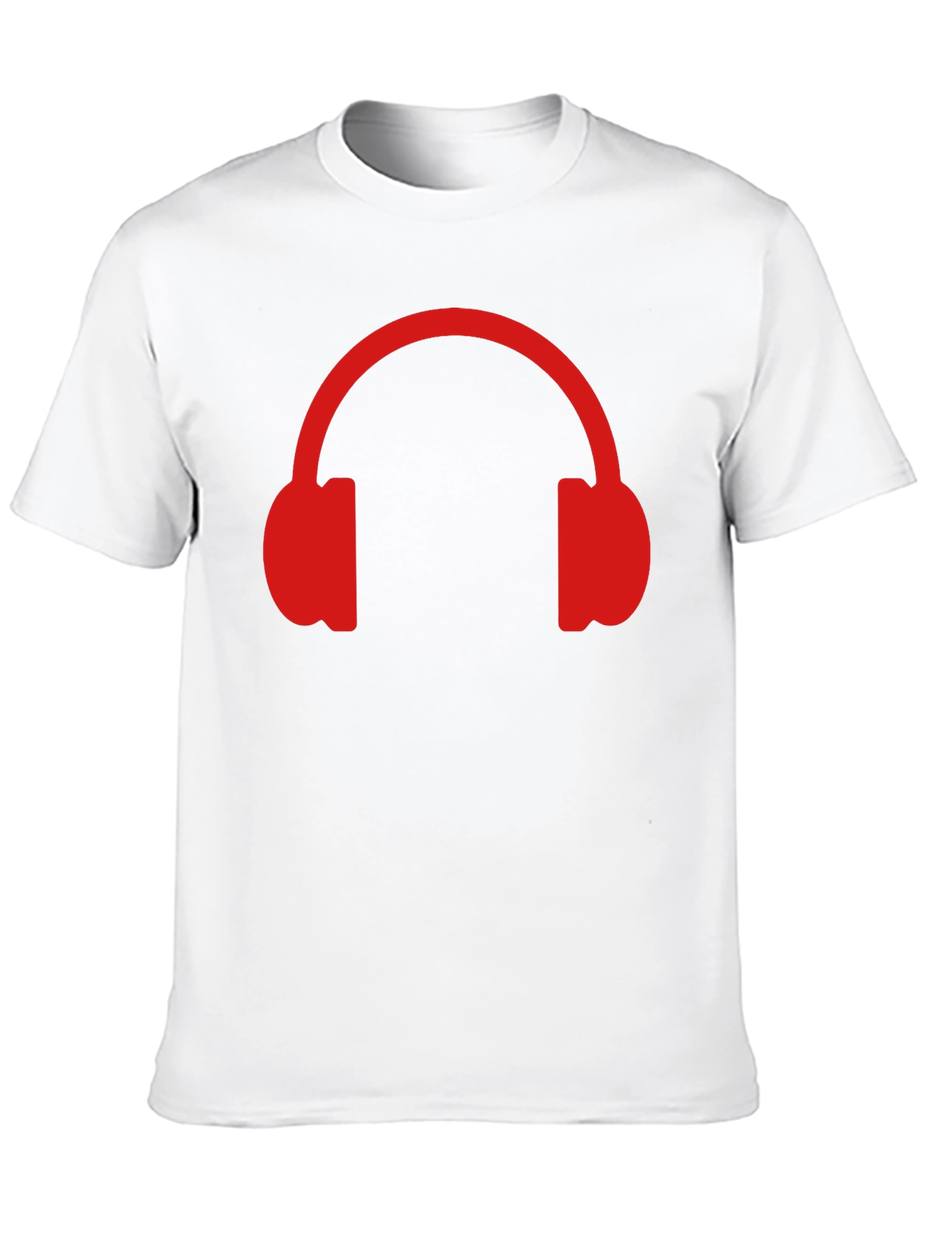 Red Headphone Graphic T-Shirt - Music Lover Tee