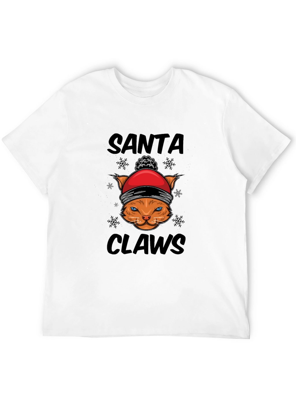Santa Claws T-Shirt - Festive Cat Tee