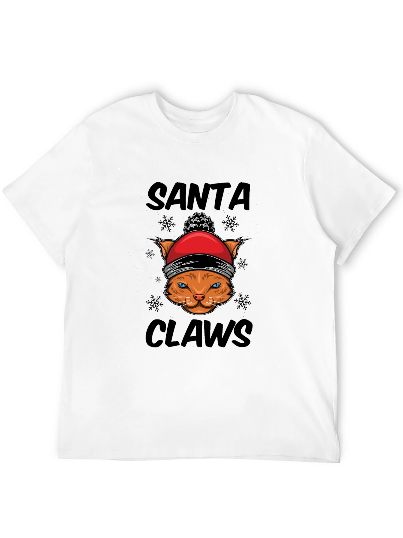 Santa Claws T-Shirt - Festive Cat Tee