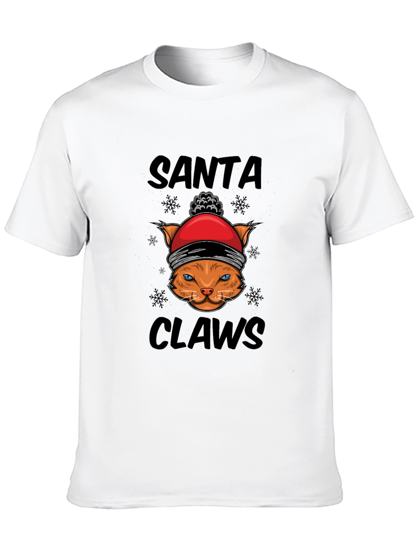 Santa Claws T-Shirt - Festive Cat Tee