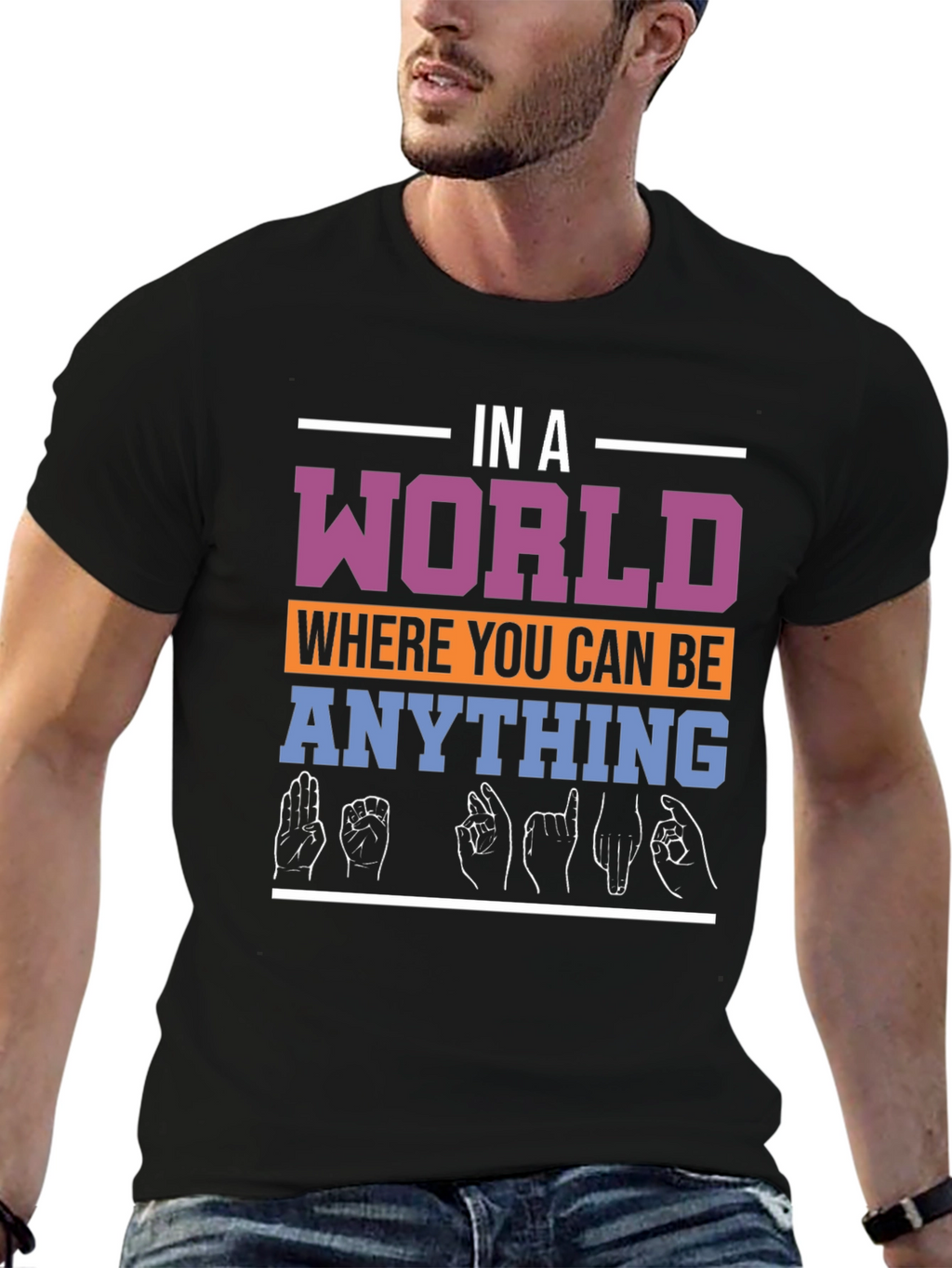 In A World Be Kind ASL T-Shirt