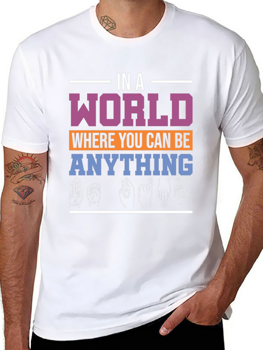 In A World Be Kind ASL T-Shirt