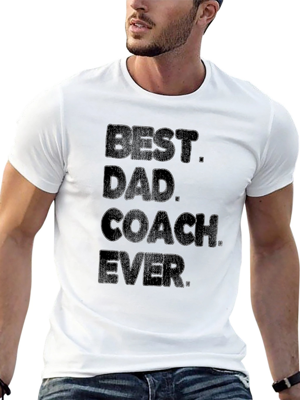 Best Dad Coach Ever - Mens Black T-Shirt