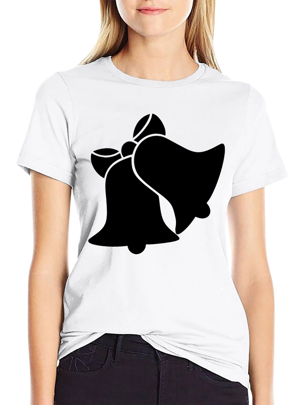 Festive Bells Graphic T-Shirt - Black