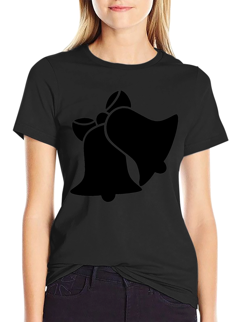 Festive Bells Graphic T-Shirt - Black