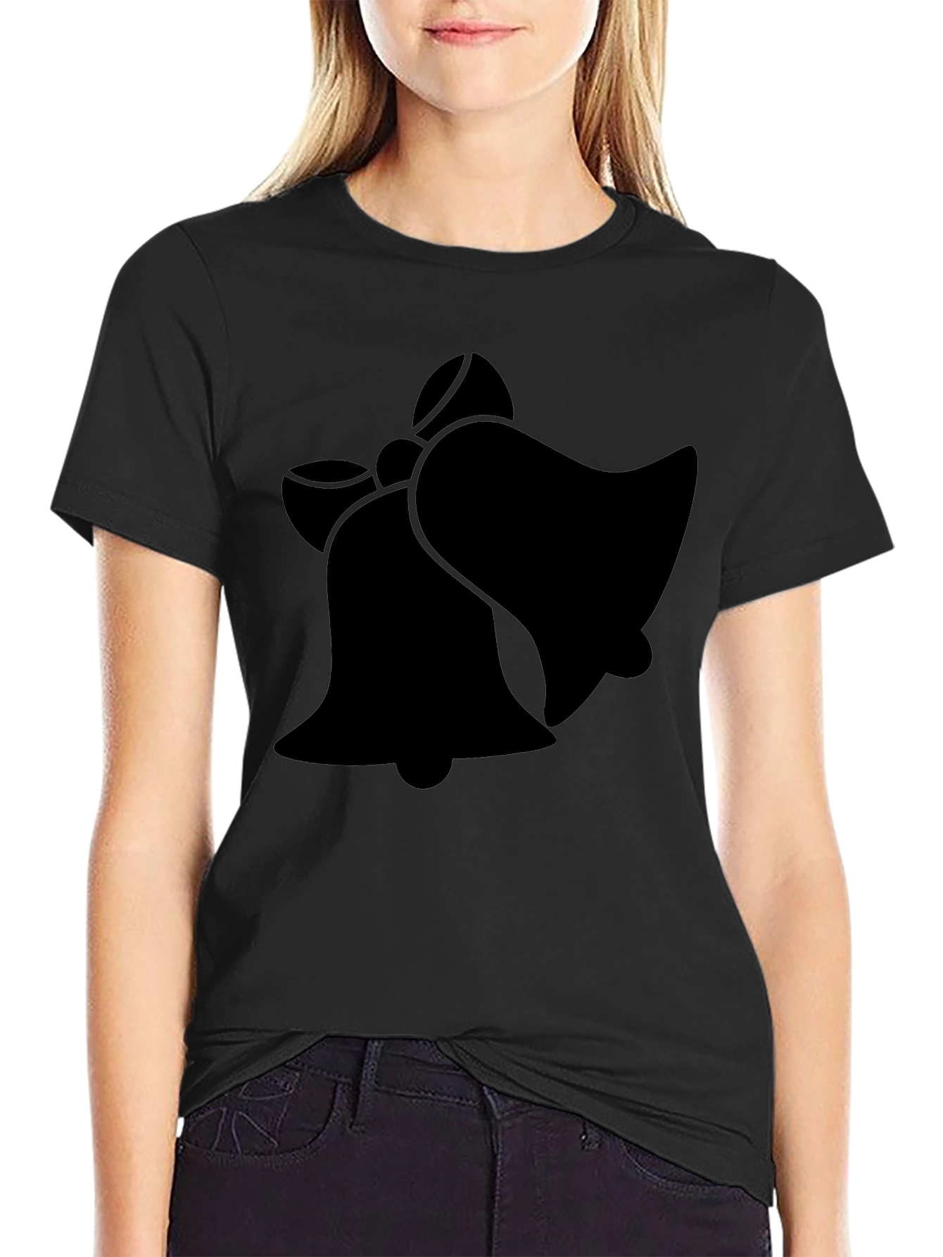 Festive Bells Graphic T-Shirt - Black