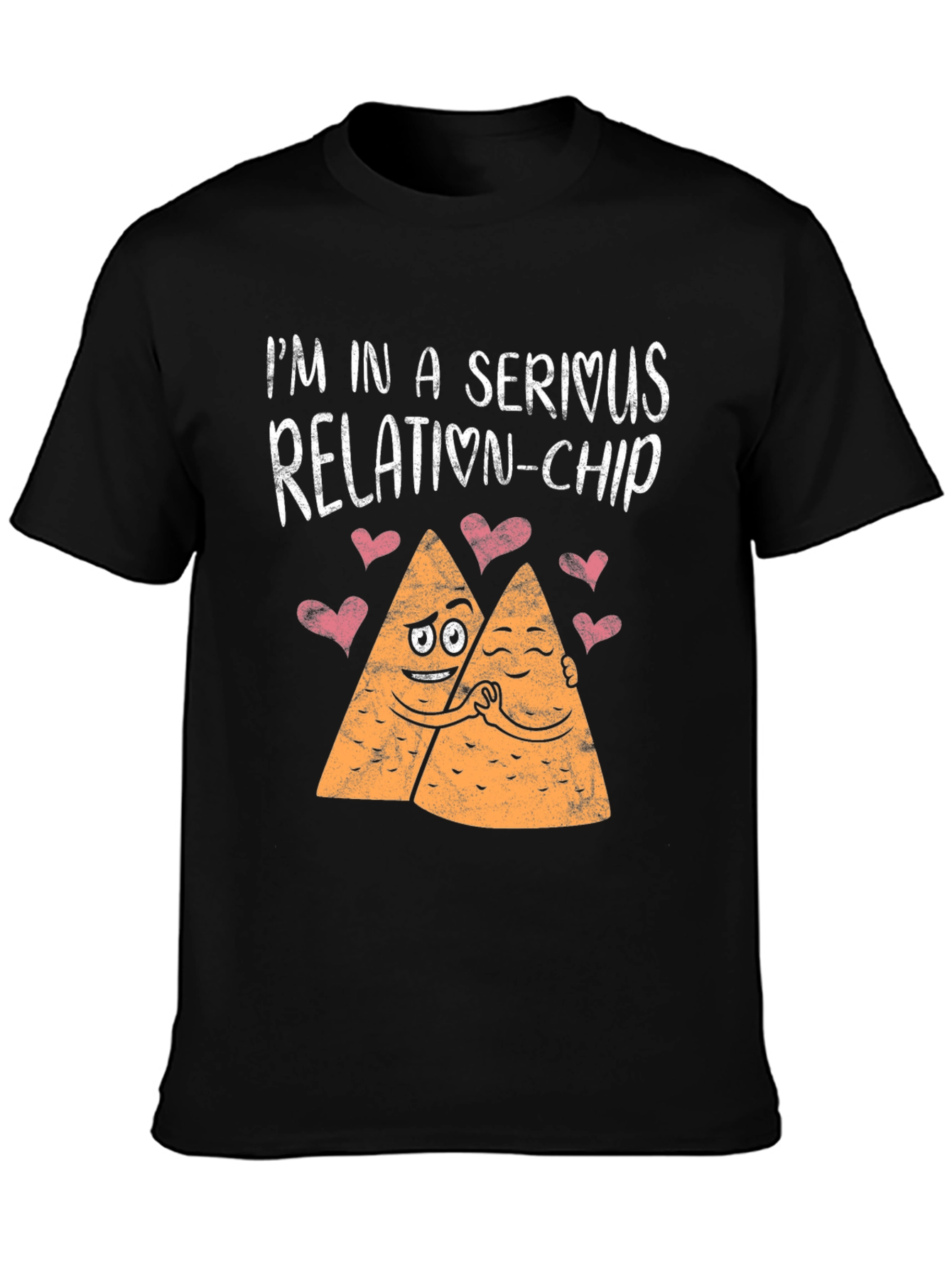 Serious Relation-Chip Black Graphic Tee