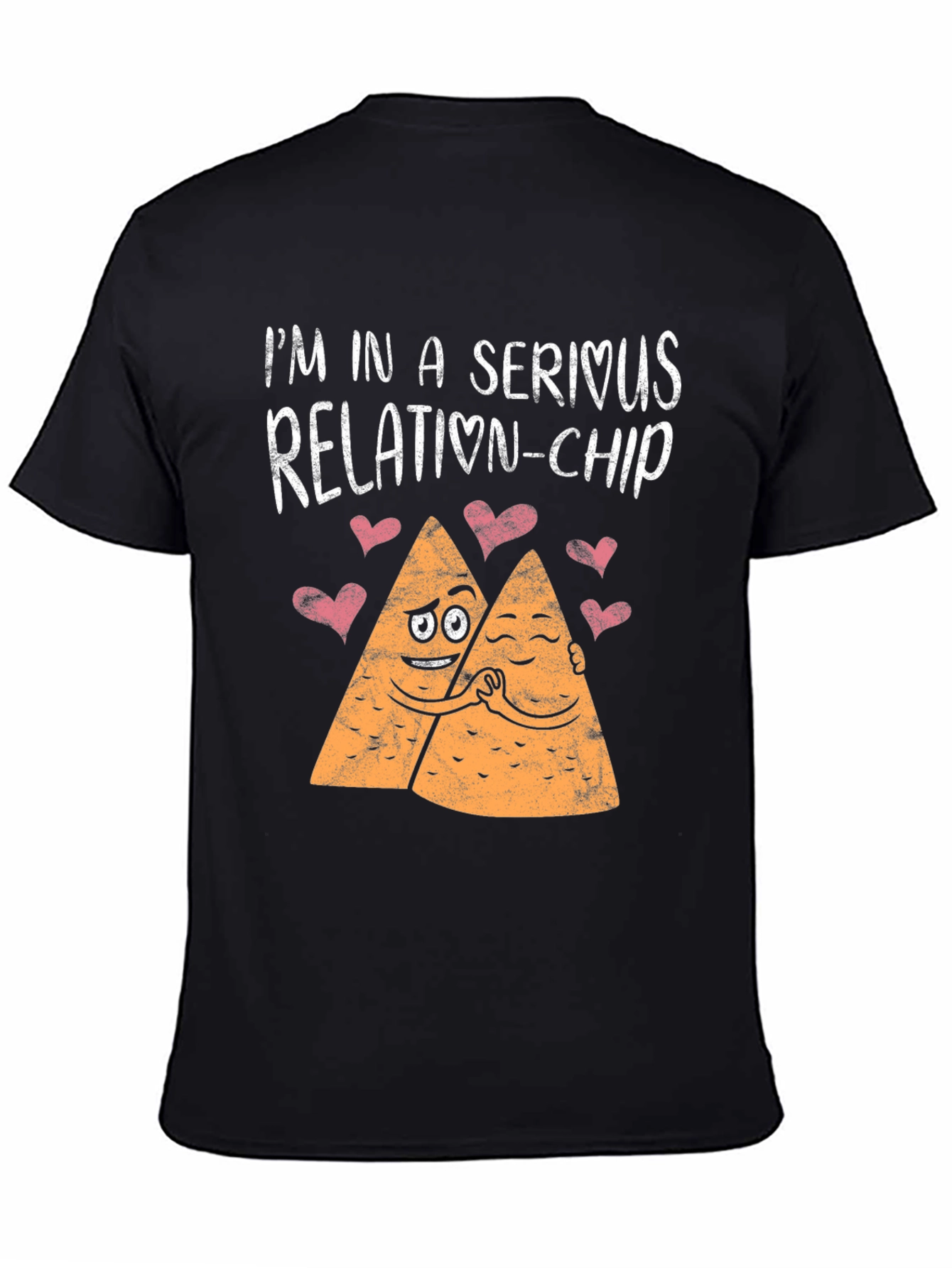 Serious Relation-Chip Black Graphic Tee