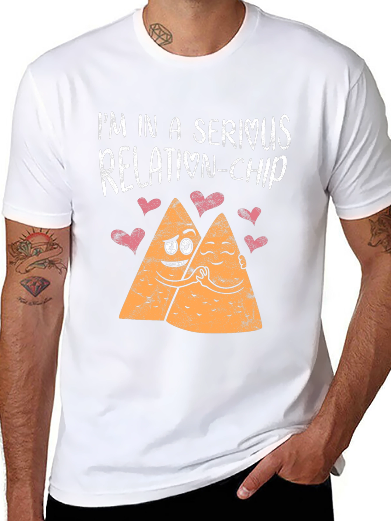 Serious Relation-Chip Black Graphic Tee