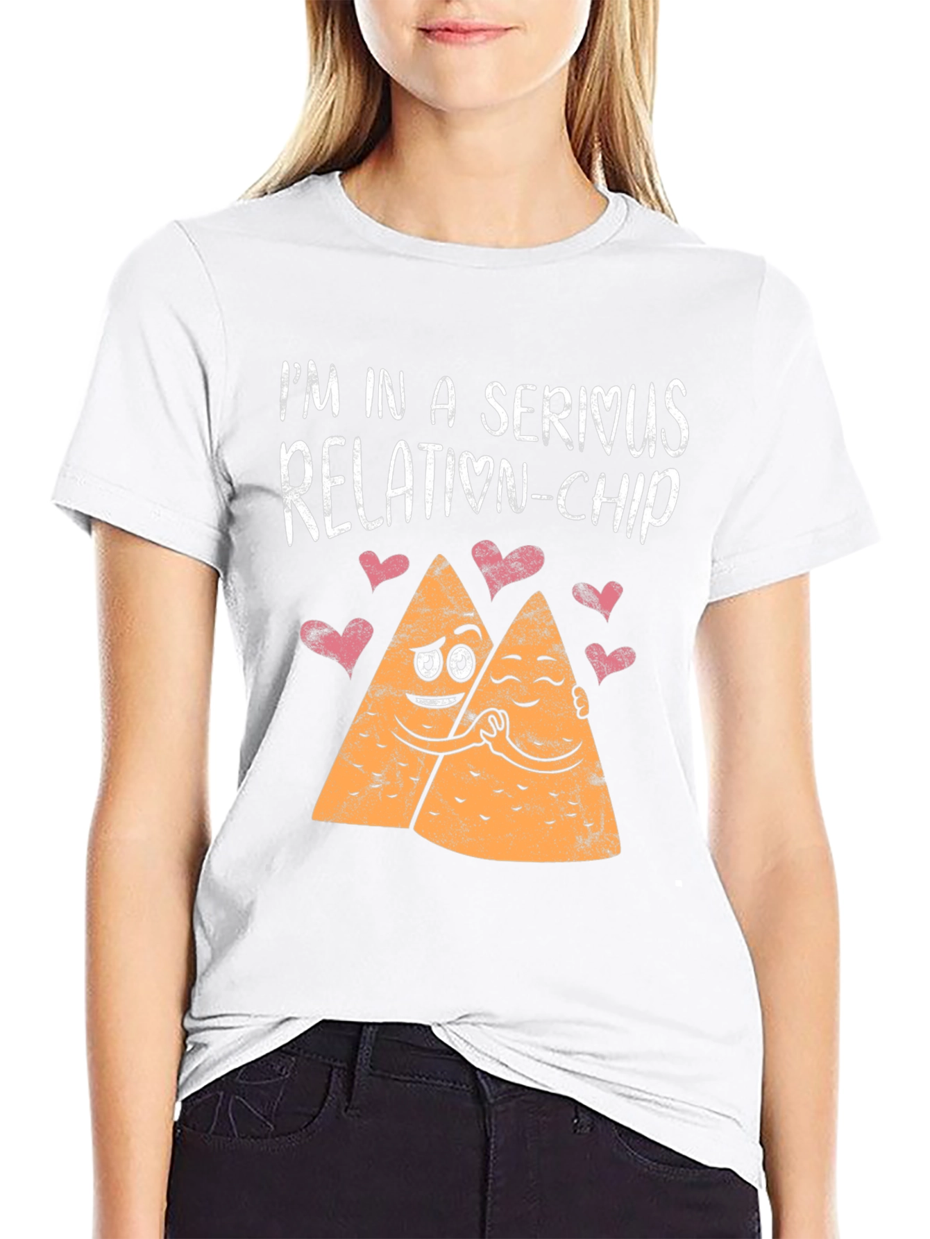 Serious Relation-Chip Black Graphic Tee