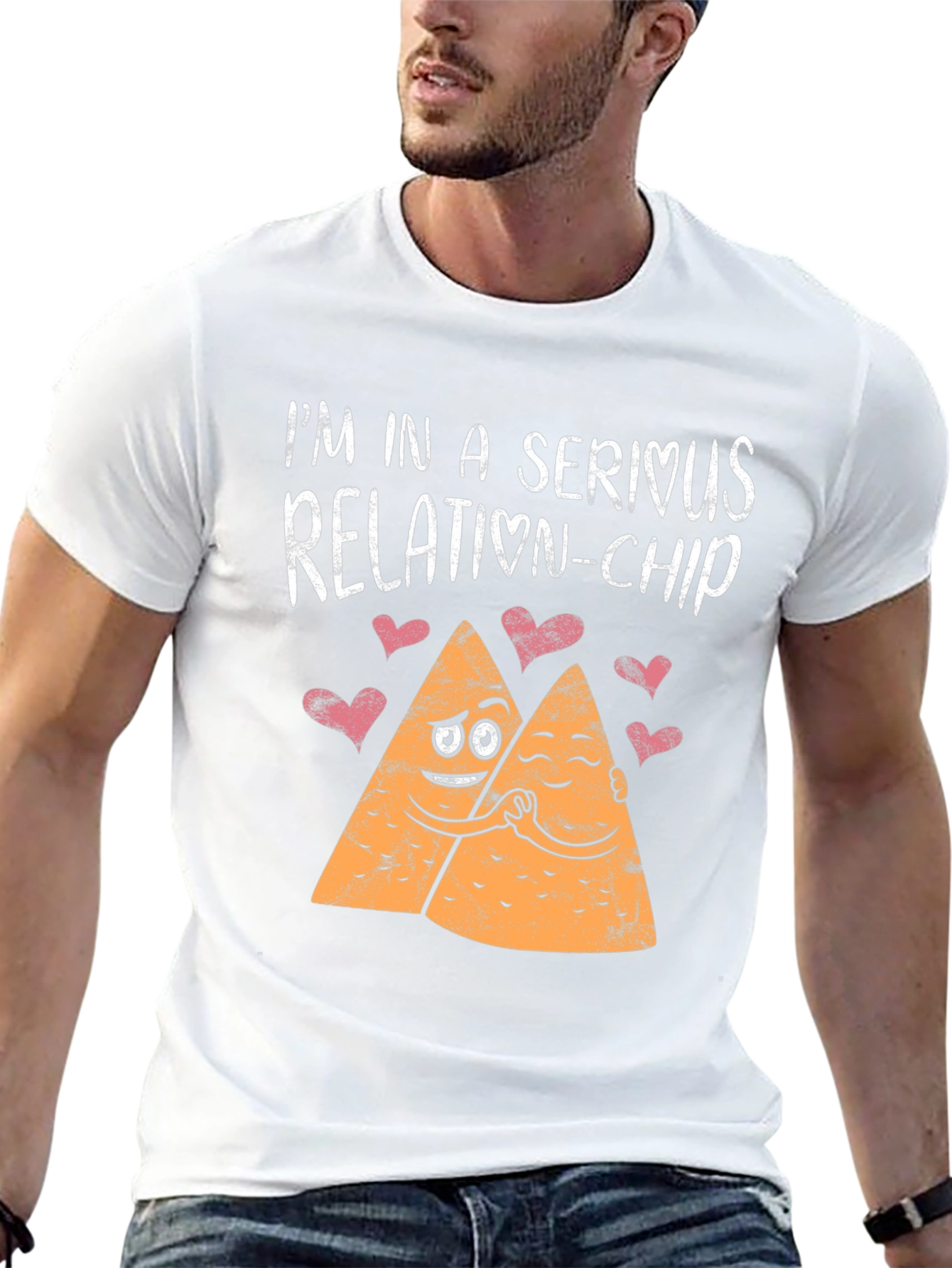 Serious Relation-Chip Black Graphic Tee