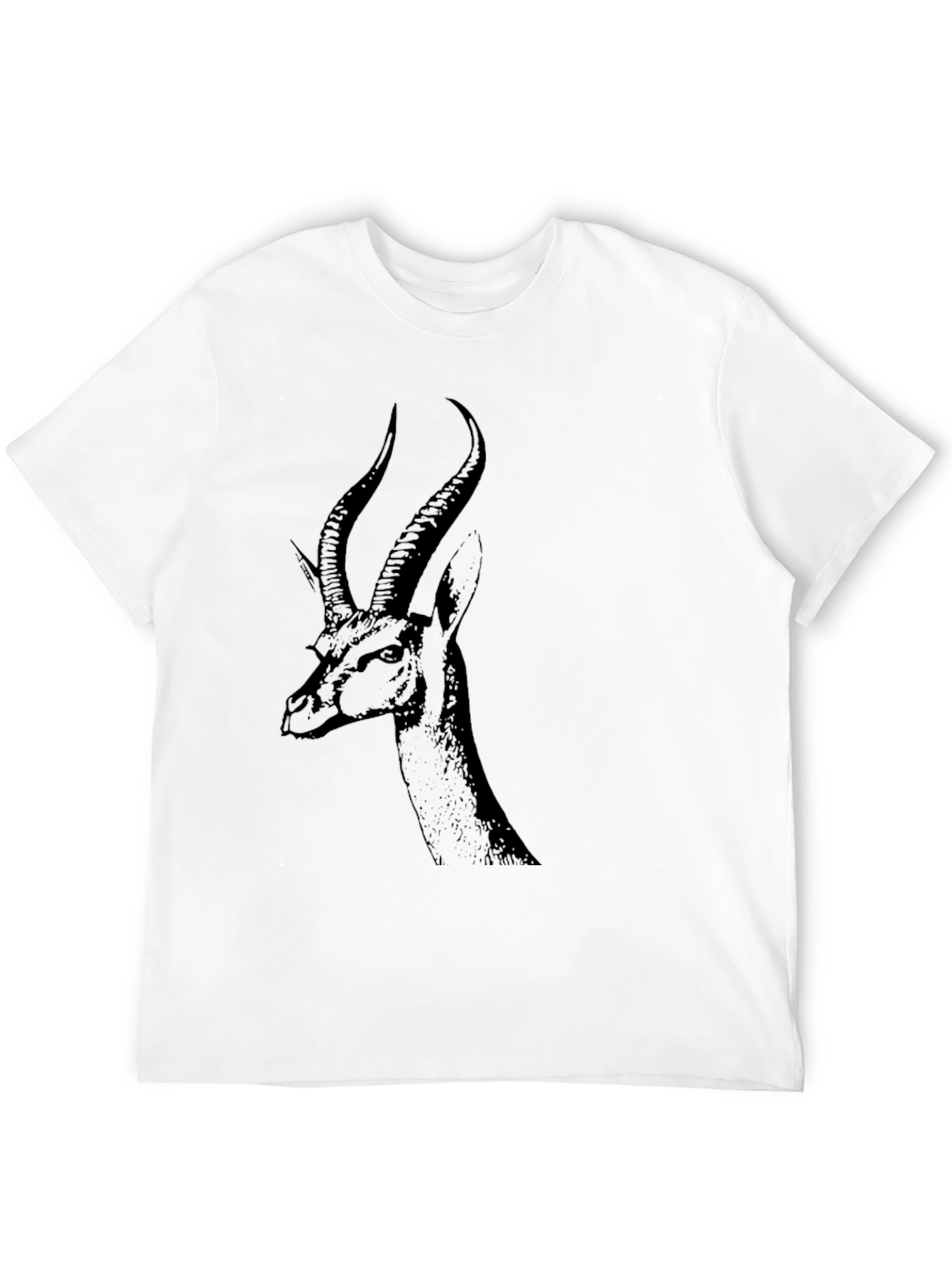 Black Gazelle Graphic Tee - Unique Animal Design