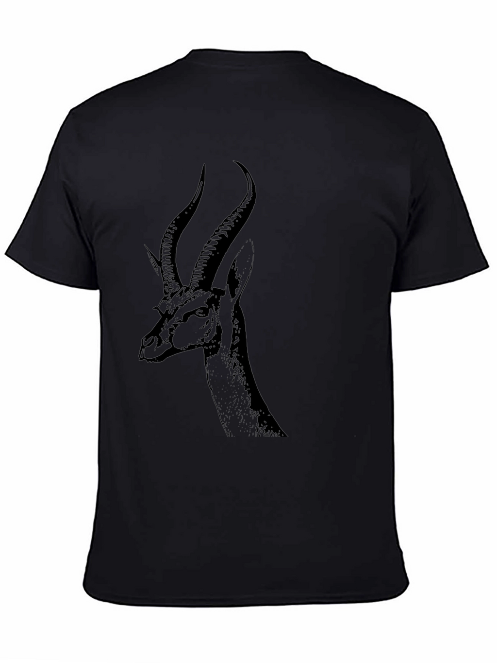 Black Gazelle Graphic Tee - Unique Animal Design