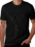 Black Gazelle Graphic Tee - Unique Animal Design