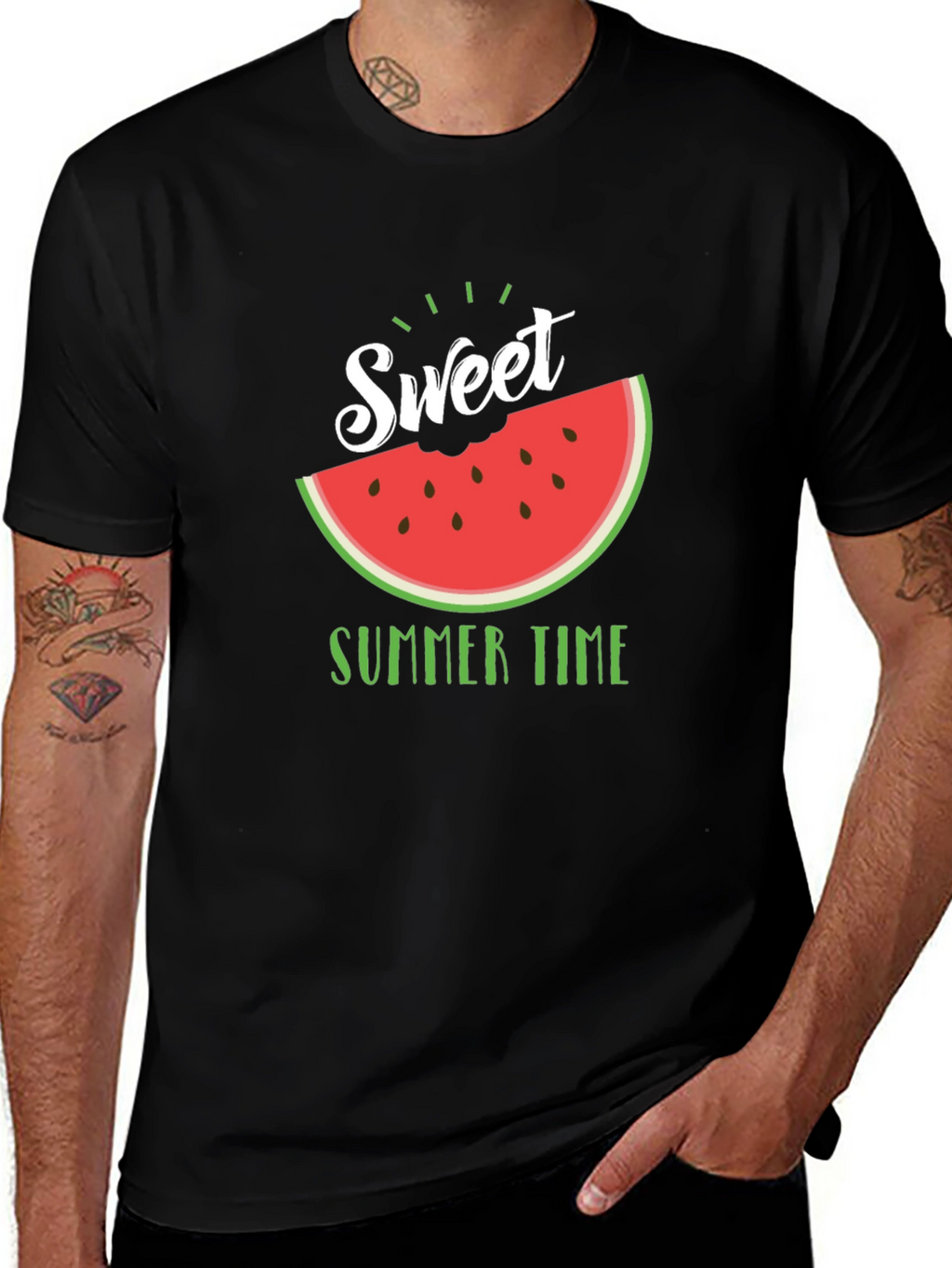 Sweet Summer Time Black T-Shirt
