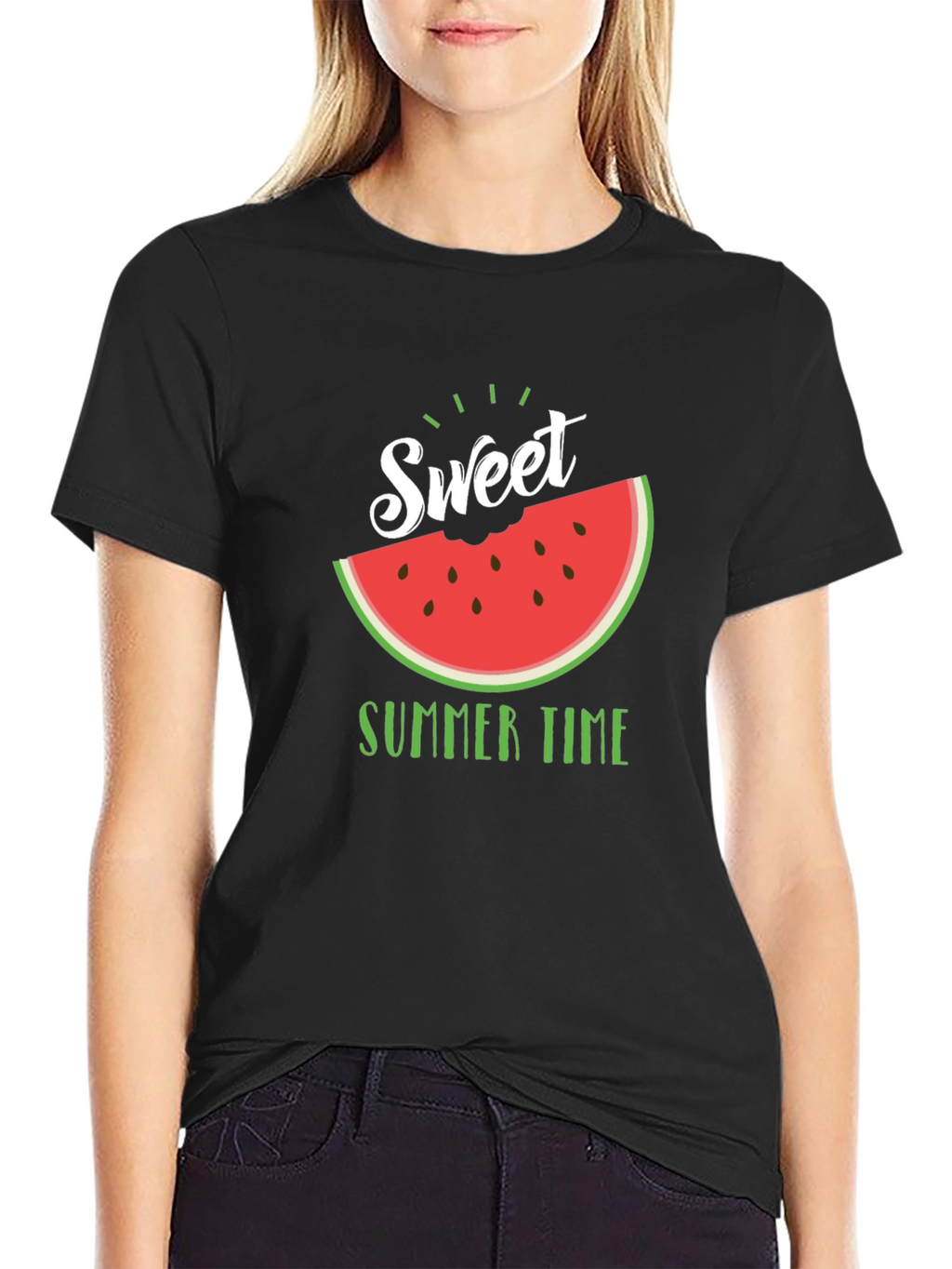 Sweet Summer Time Black T-Shirt