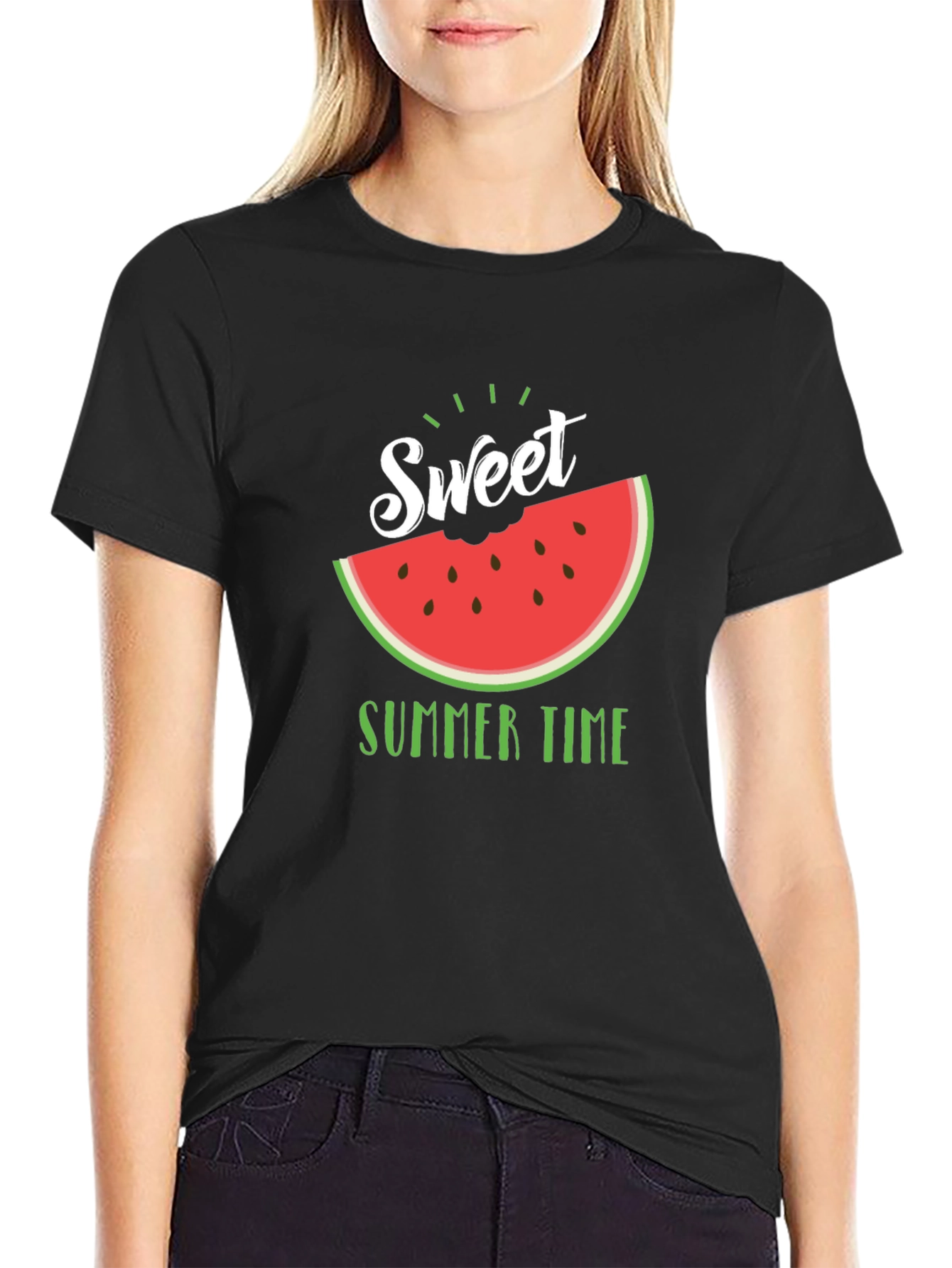 Sweet Summer Time Black T-Shirt