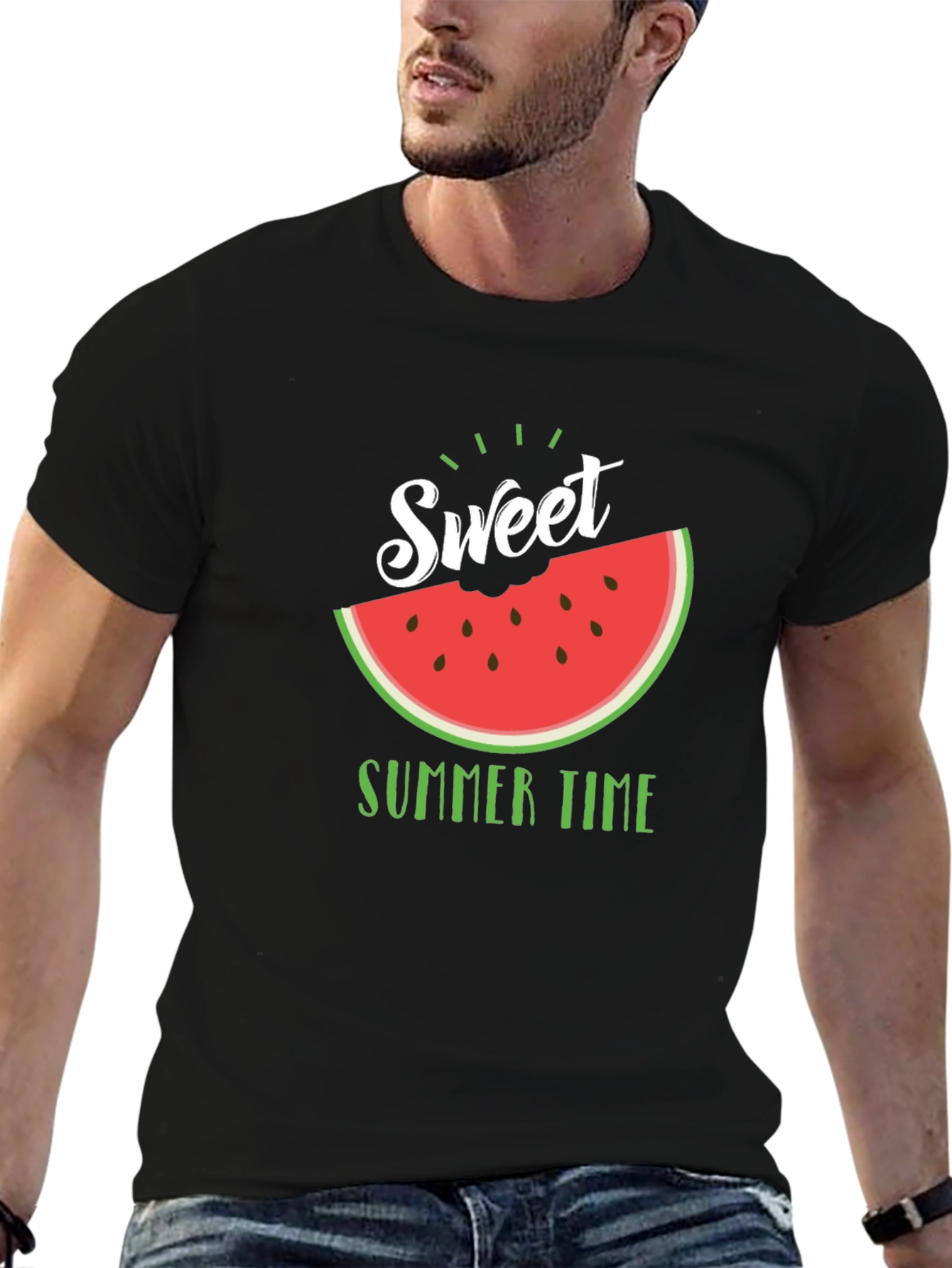 Sweet Summer Time Black T-Shirt