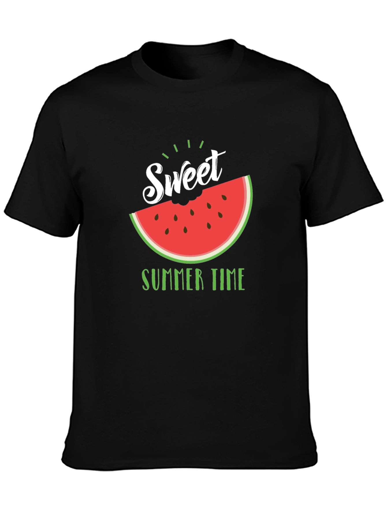 Sweet Summer Time Black T-Shirt