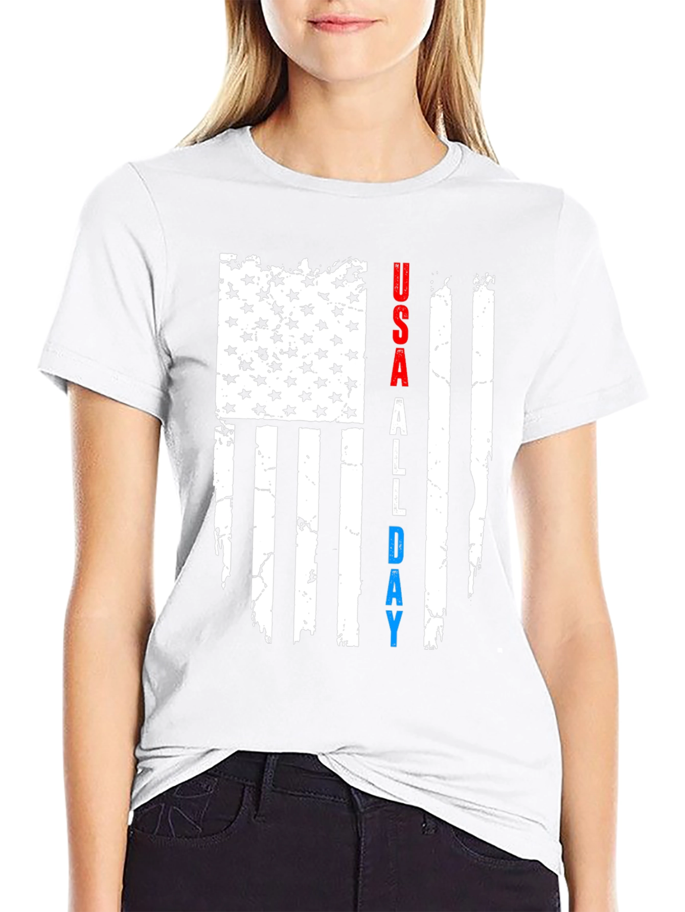 USA All Day Patriotic T-Shirt