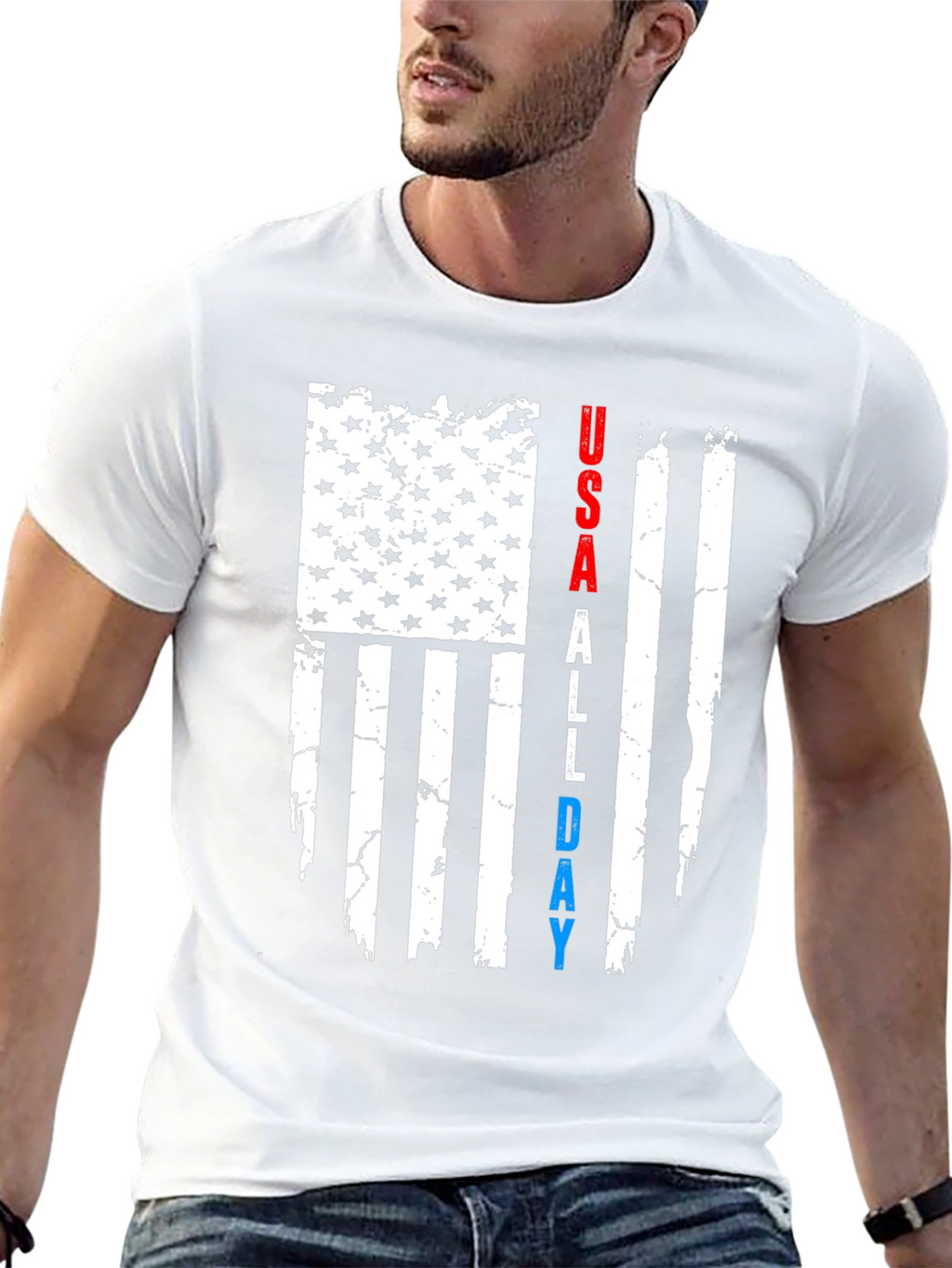 USA All Day Patriotic T-Shirt