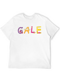 GALE Cartoon Letter Graphic Black T-Shirt