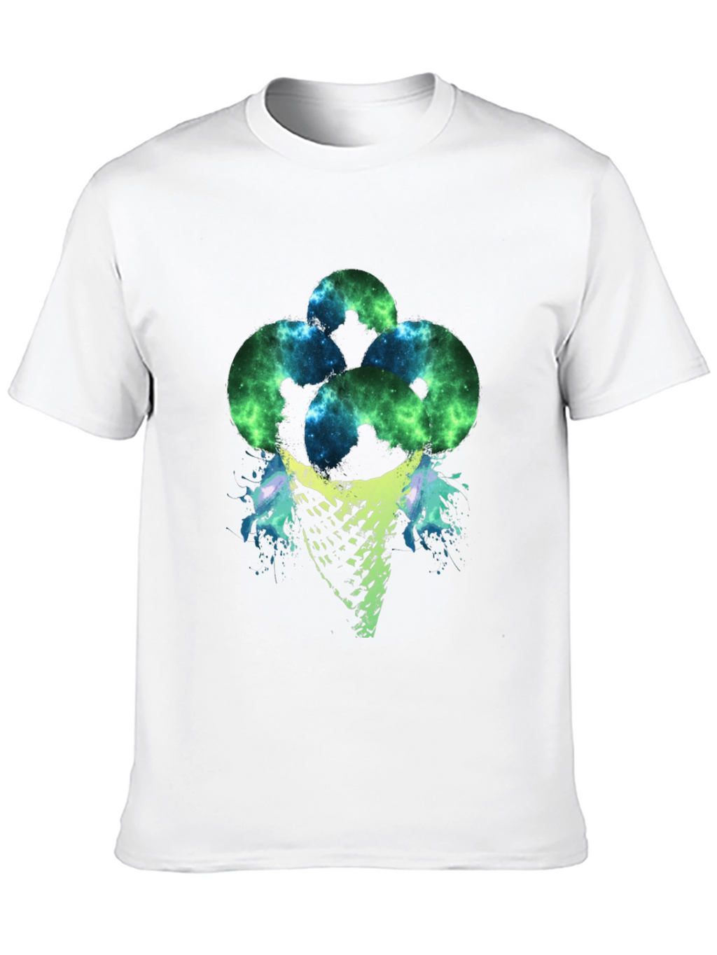 Cosmic Ice Cream Cone Graphic T-Shirt
