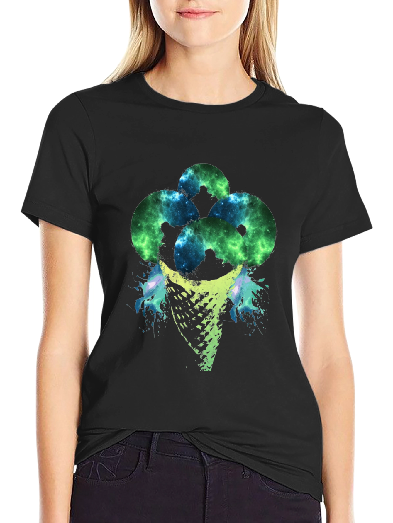 Cosmic Ice Cream Cone Graphic T-Shirt