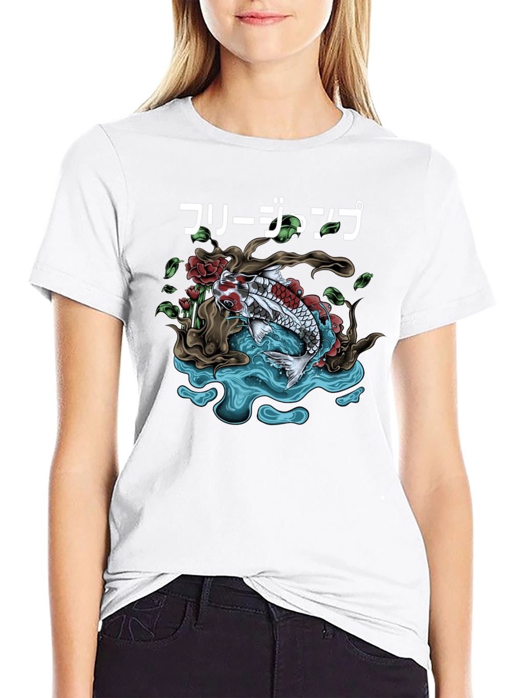 Koi Fish Graphic Tee - Japanese Art Shirt