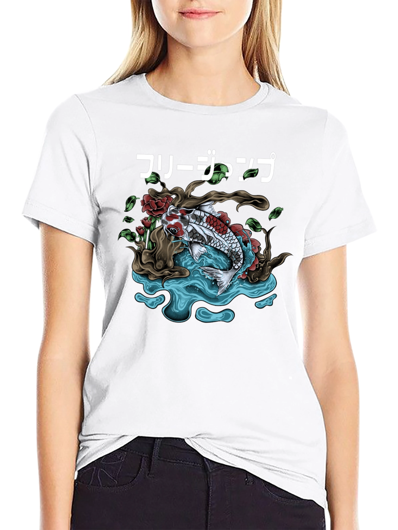 Koi Fish Graphic Tee - Japanese Art Shirt