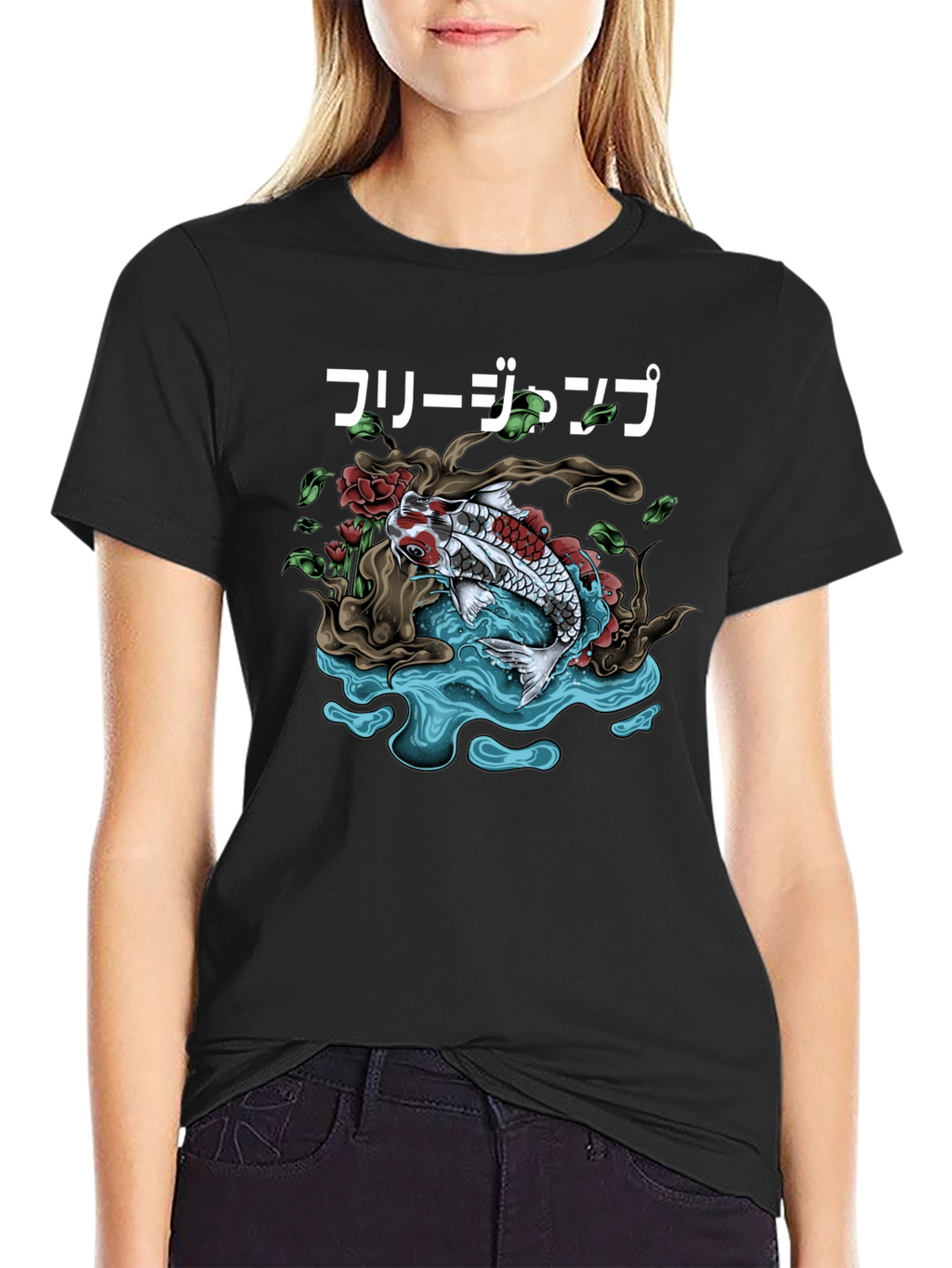 Koi Fish Graphic Tee - Japanese Art Shirt