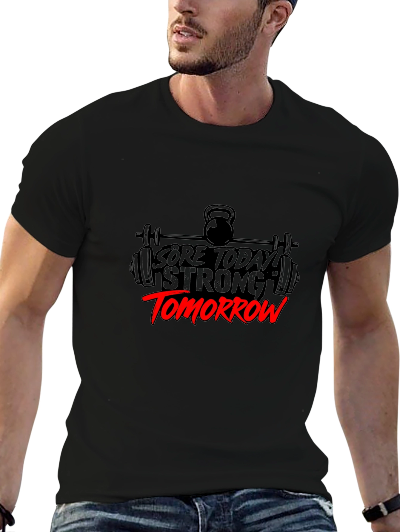 Sore Today Strong Tomorrow Black Graphic Tee