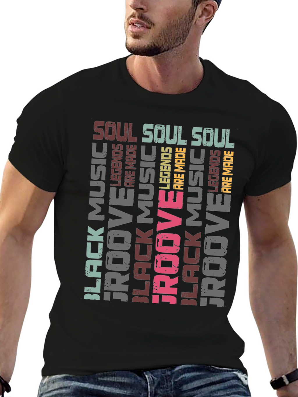 Black Music Groove Legends Mens T-Shirt