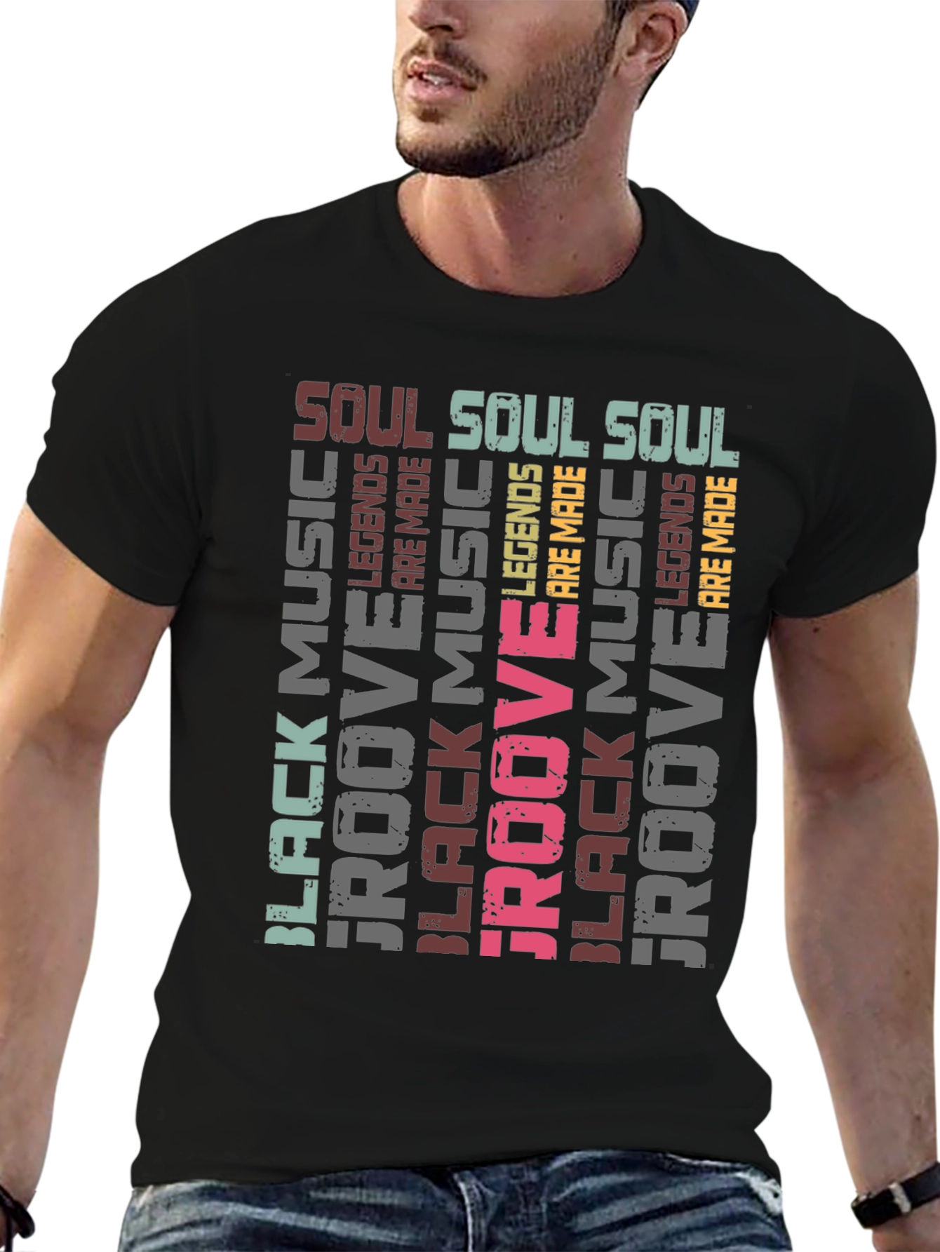 Black Music Groove Legends Mens T-Shirt