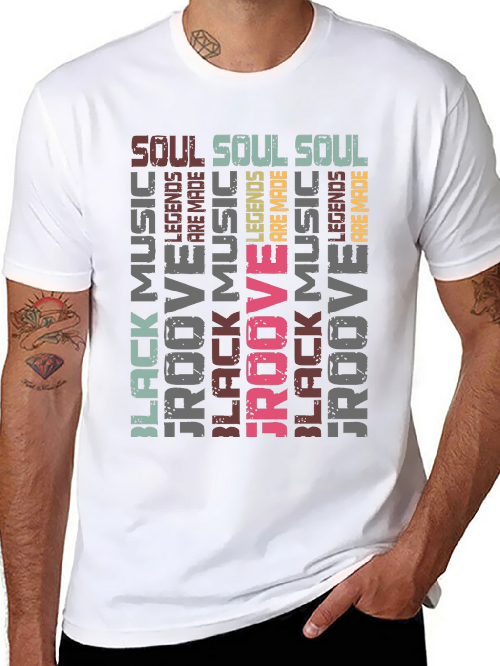 Black Music Groove Legends Mens T-Shirt