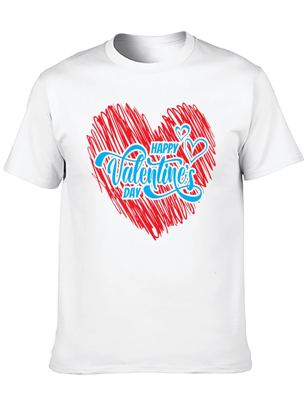 Happy Valentines Day T-Shirt - Red Heart Graphic Tee