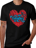 Happy Valentines Day T-Shirt - Red Heart Graphic Tee