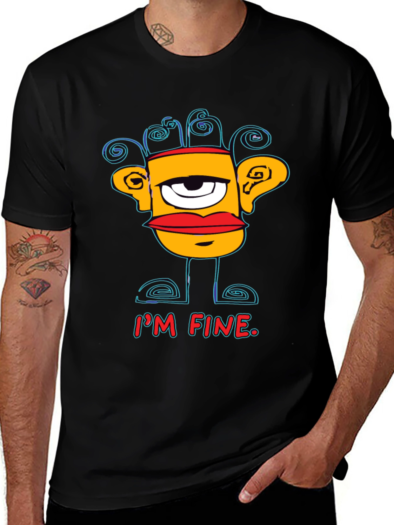 Im Fine Graphic Print Mens T-Shirt
