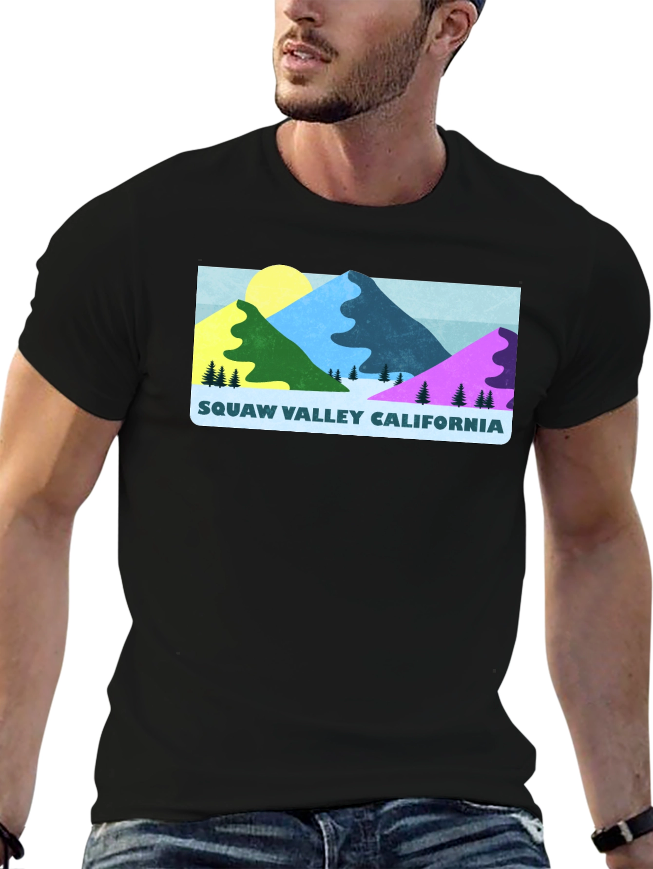 Squaw Valley California Graphic Tee - Black
